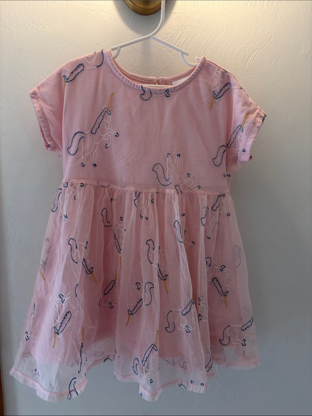 Hanna Andersson Pink Unicorn Tulle Dress